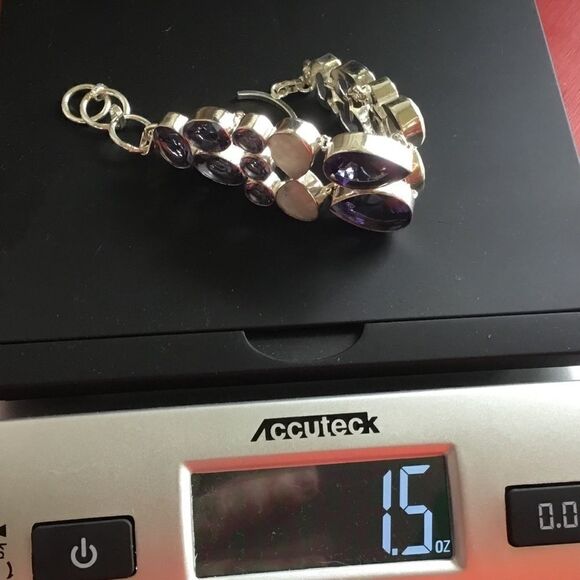 NWOT Sterling Moonstone & Iolite Adj. Bracelet - Picture 16 of 16